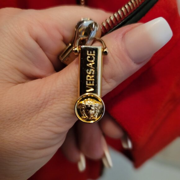 RED VELVET VERSACE MEDUSA ZIP UP JACKET - Picture 3 of 7
